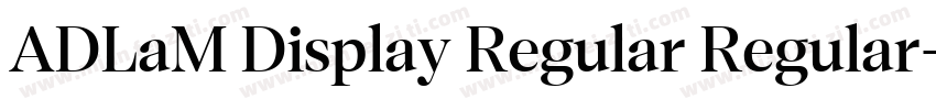 ADLaM Display Regular Regular字体转换